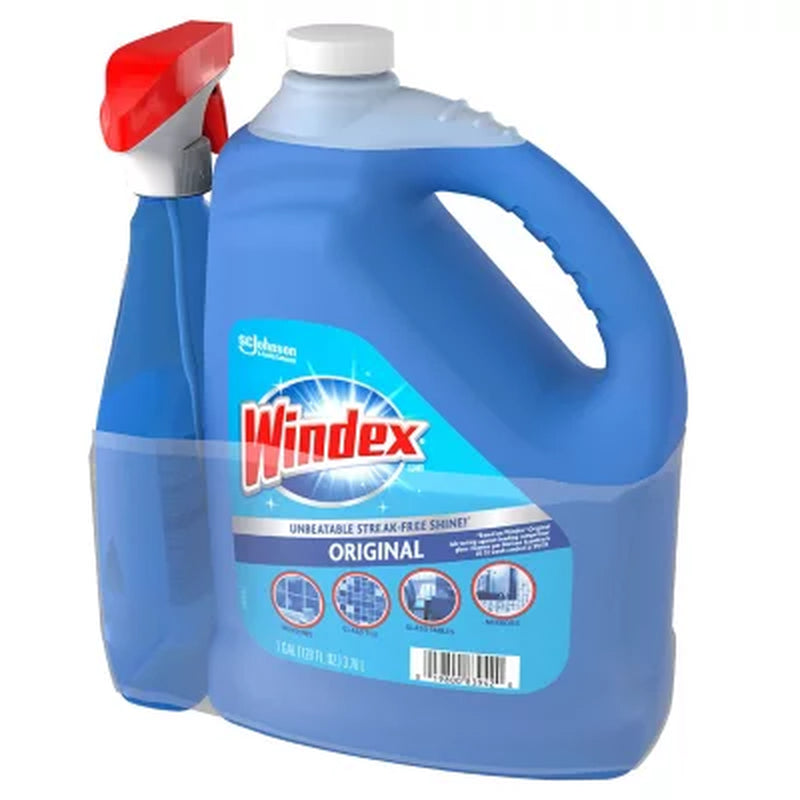 Windex Original Glass Cleaner (128 Fl. Oz. Refill + 32 Fl. Oz. Trigger)