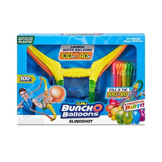 Tropical Party Slingshot & 100+ Rapid-Filling Self-Sealing Water Balloons by ZURU