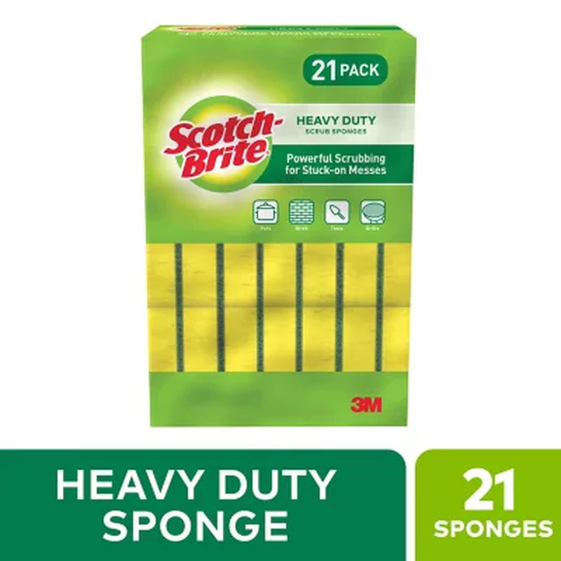 Scotch-Brite Heavy Duty Scrub Sponges, Individually Wrapped (21 Pk.)