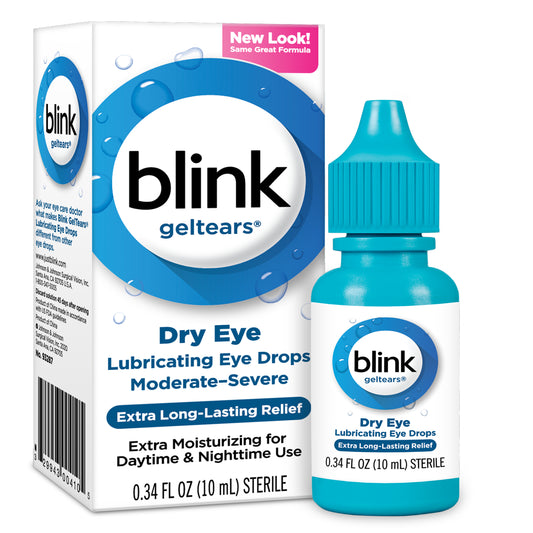 Blink Gel Tears Lubricating Eye Drops, from Bausch + Lomb, 0.34 Fl Oz