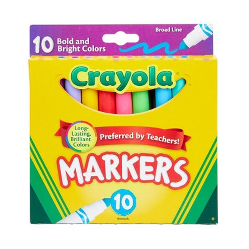 10Ct Kids Broadline Markers - Bold and Bright