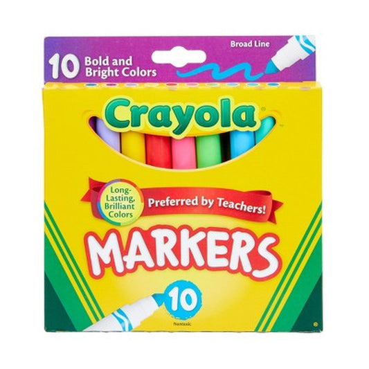 10Ct Kids Broadline Markers - Bold and Bright