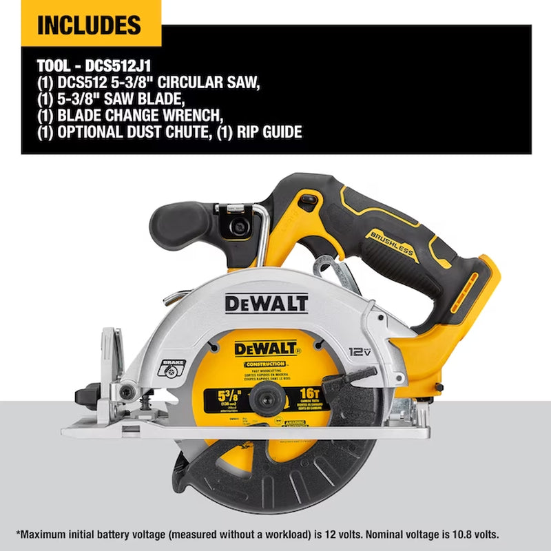 XTREME 12-Volt Max 5-3/8-In Brushless Cordless Circular Saw (Bare Tool)