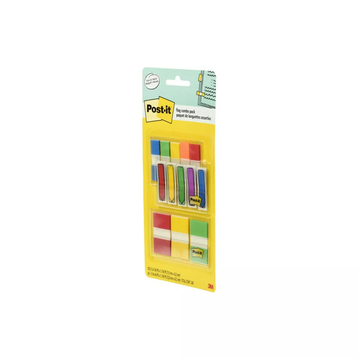 Post-It 260Ct Flags Combo Pack - Assorted Colors