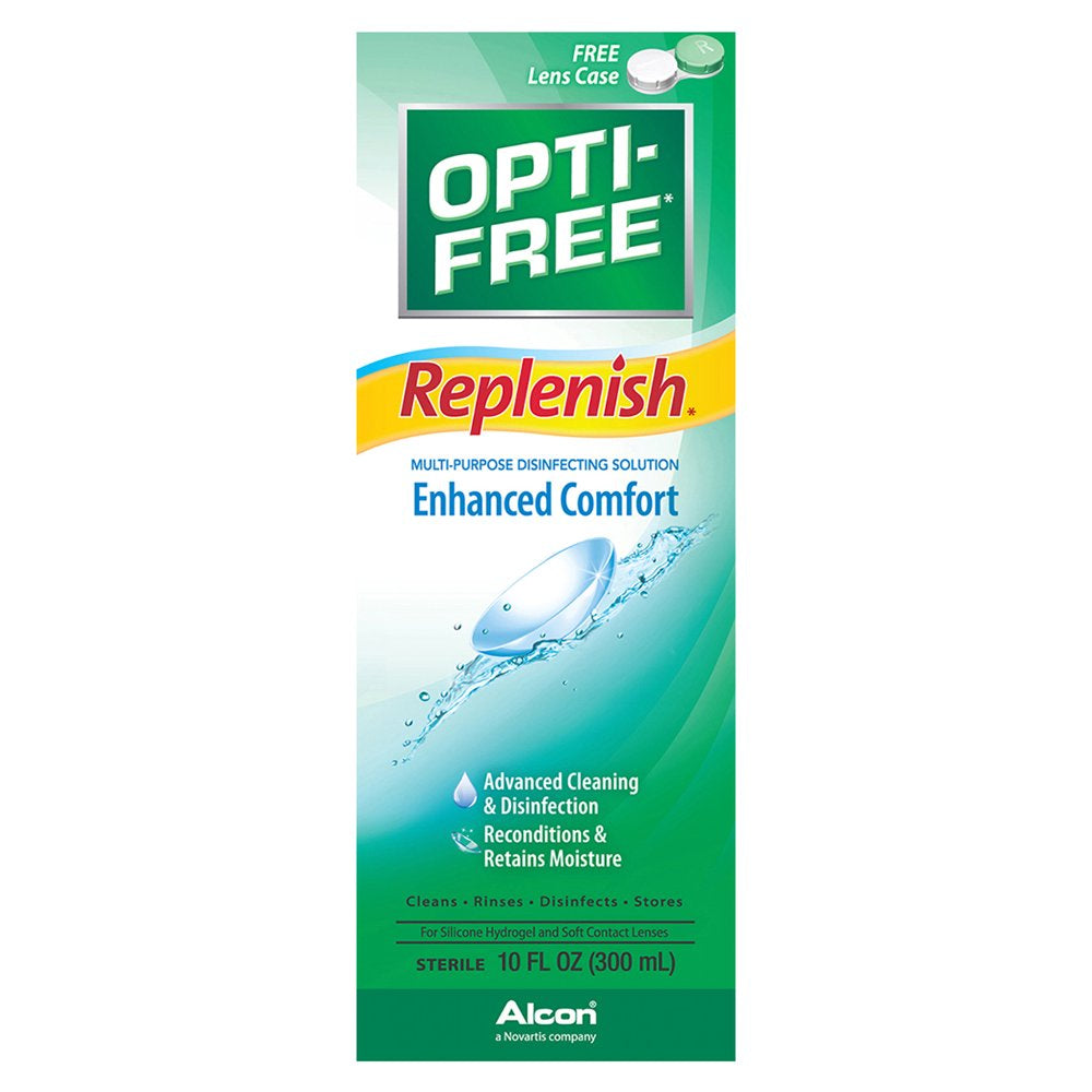 Replenish Disinfecting Contact Lens Liquid Solution, 10 Fl Oz