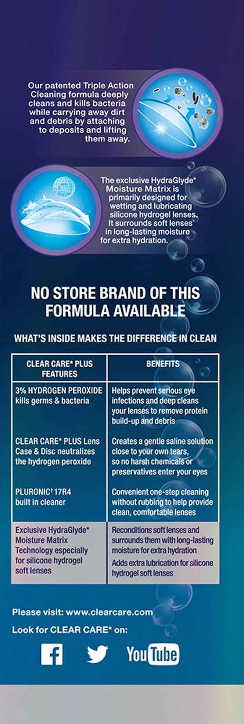 plus Contact Lens Cleaning Liquid Solution with Hydraglyde, Two 12Oz per Pack