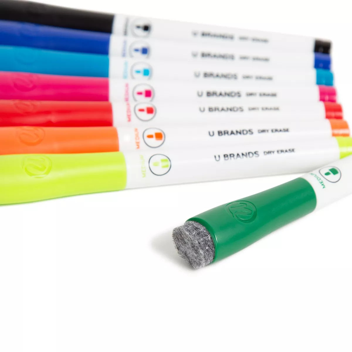 U Brands 8Ct Medium Point Dry Erase Markers