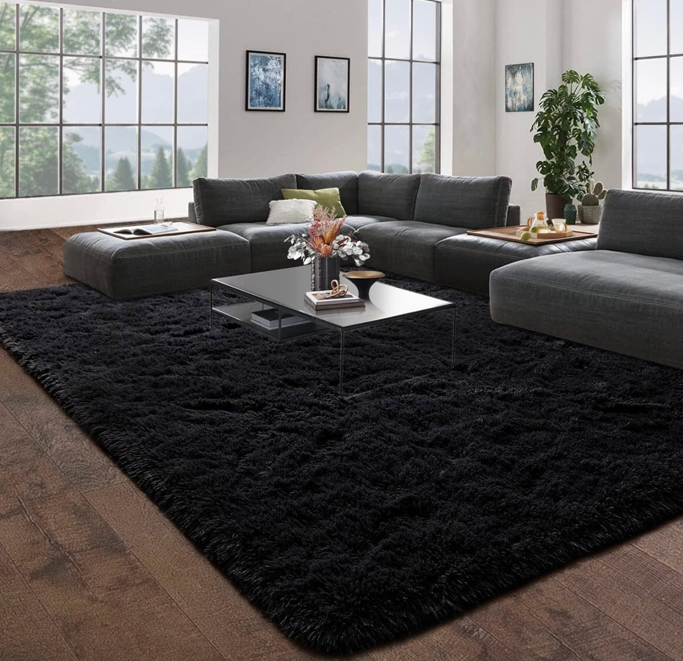 Modern Fluffy Shag Area Rug