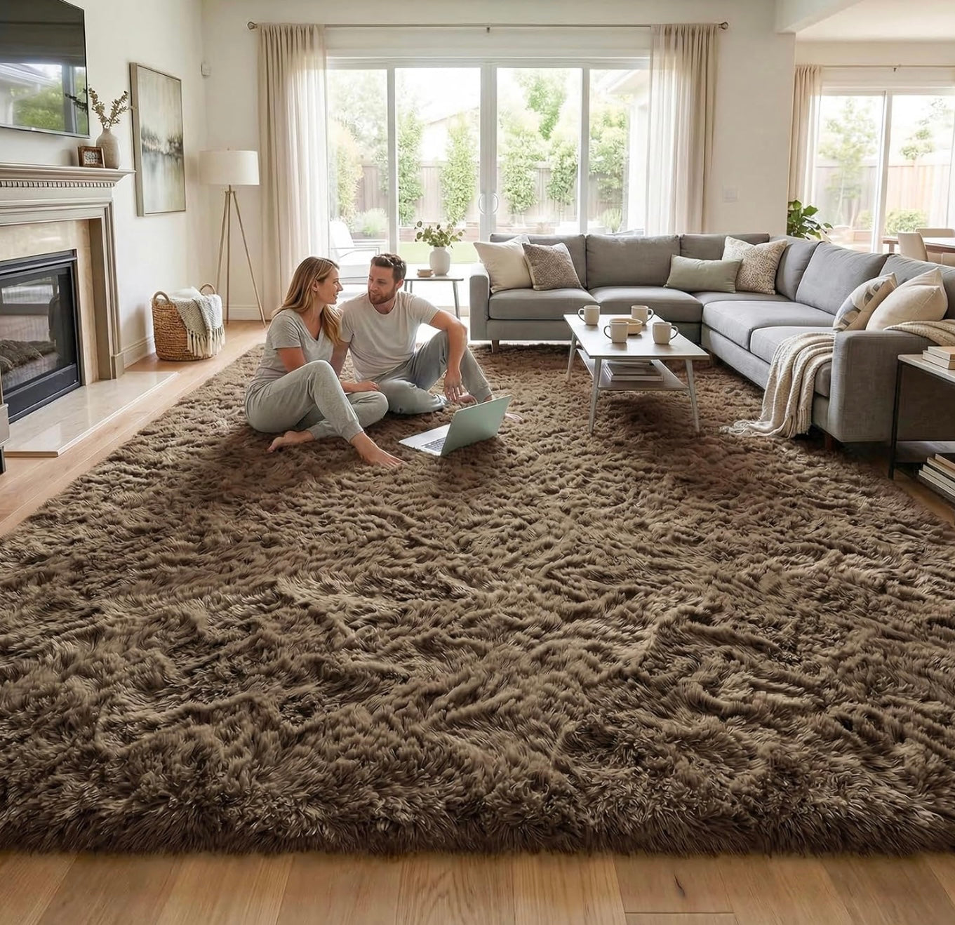 Modern Fluffy Shag Area Rug