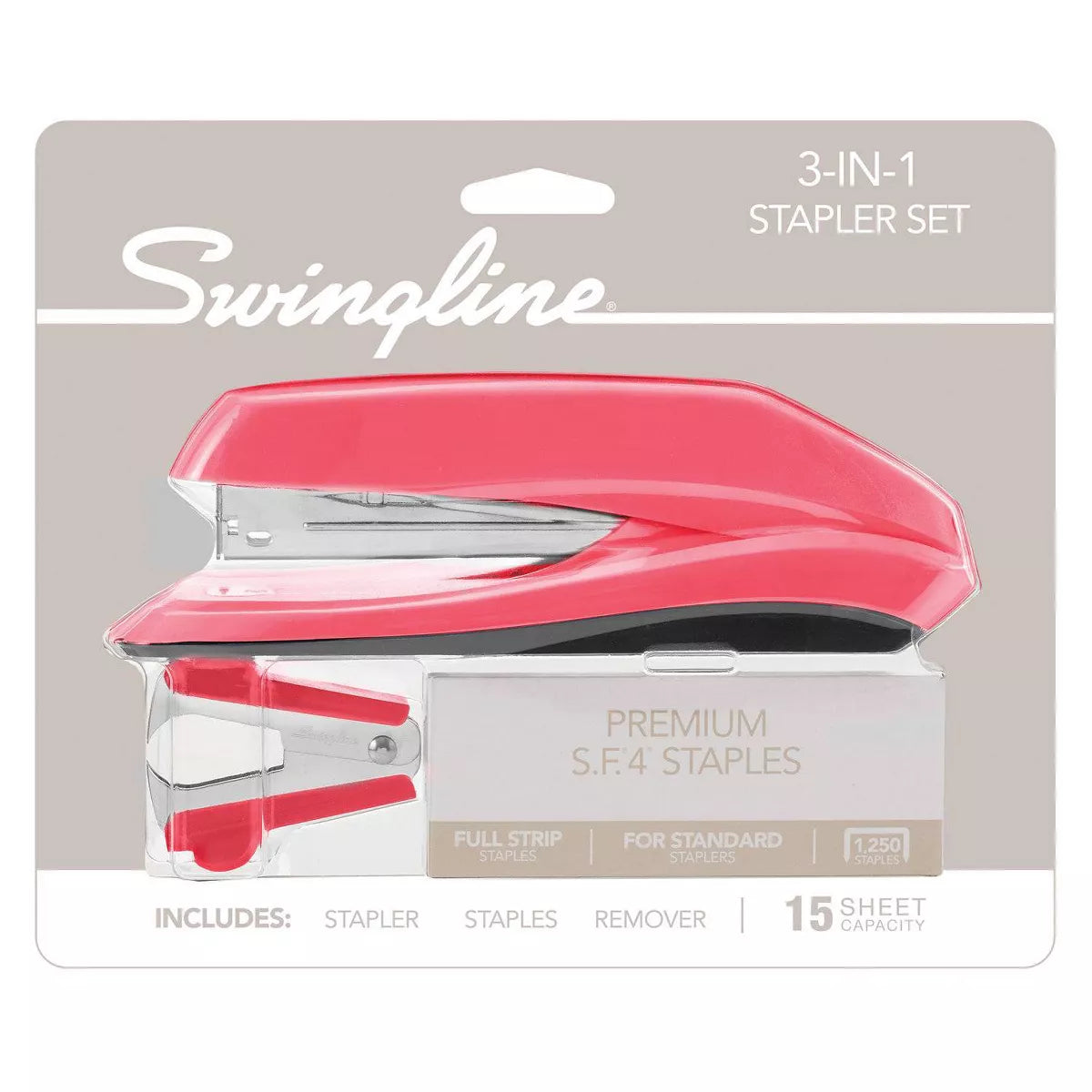 Swingline 3-In-1 Stapler Set 1Ct (Color Will Vary)