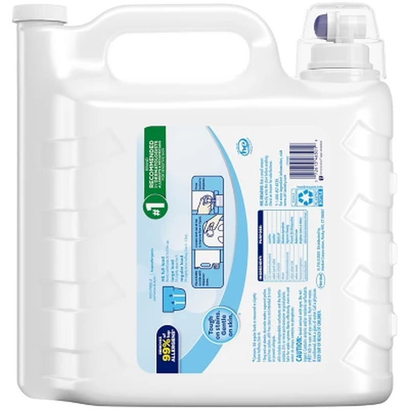 All Liquid Laundry Detergent Free Clear for Sensitive Skin (250 Oz.,166 Loads)