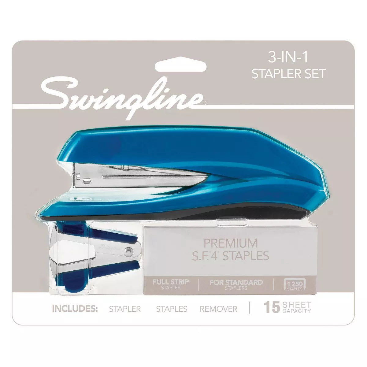 Swingline 3-In-1 Stapler Set 1Ct (Color Will Vary)