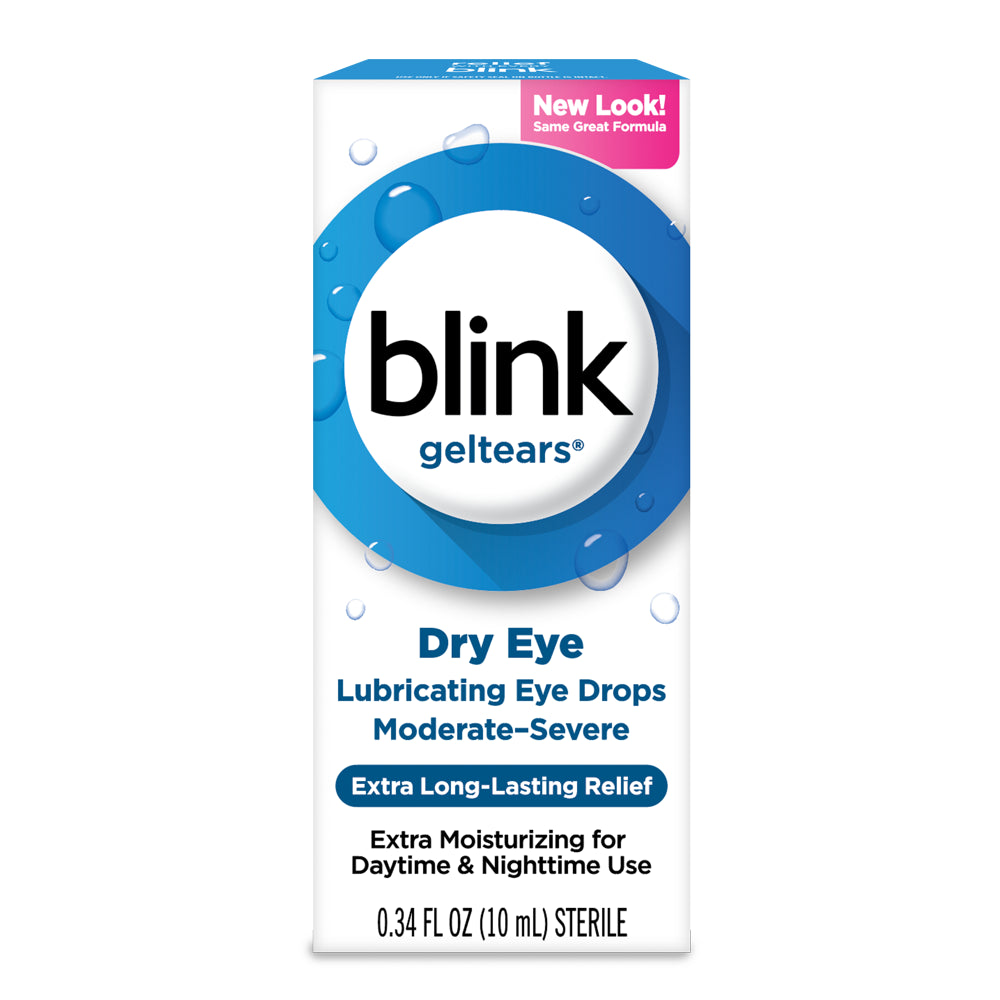 Blink Gel Tears Lubricating Eye Drops, from Bausch + Lomb, 0.34 Fl Oz