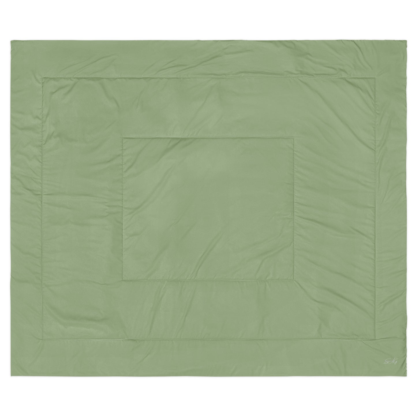 Earthy Sage Green Comforter & 3-Pillowcase Luxury Suite | Premium Bedding Accent Bundle (Queen or King)