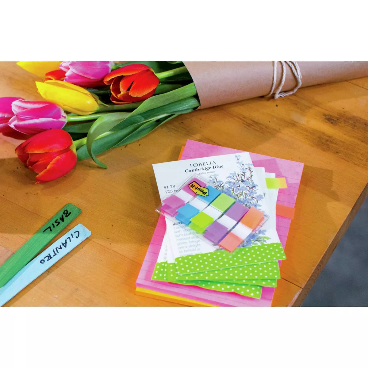 Post-It Flags, Assorted Bright Colors, .5 In. Wide, 100 Flags/On-The-Go Dispenser