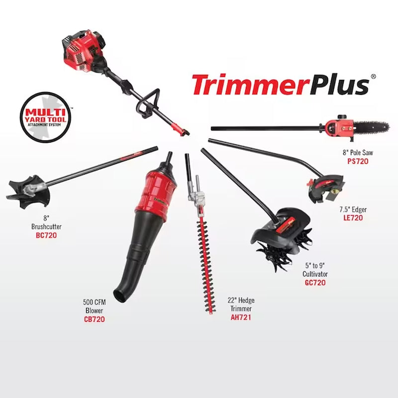 WC2200 25-Cc 2-Cycle 17-In Curved Shaft Attachment Capable Gas String Trimmer