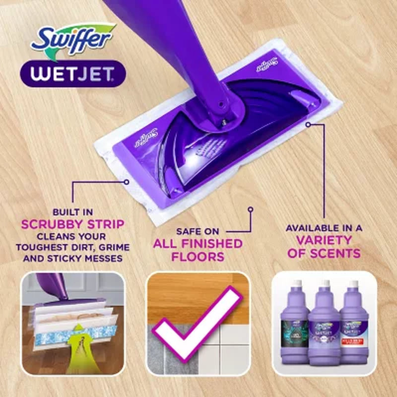 Swiffer Wetjet Refill Pack, Lavender (32 Pads + 2 Bottles)