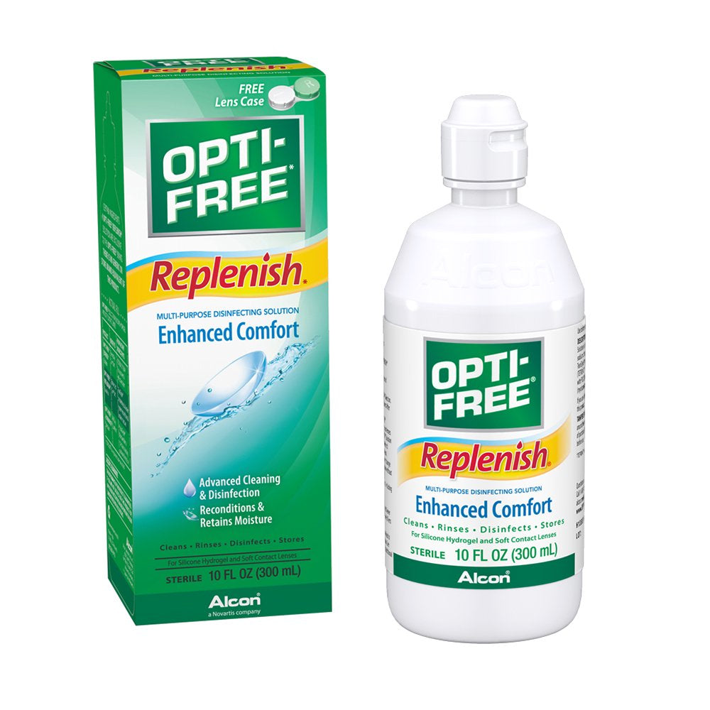 Replenish Disinfecting Contact Lens Liquid Solution, 10 Fl Oz