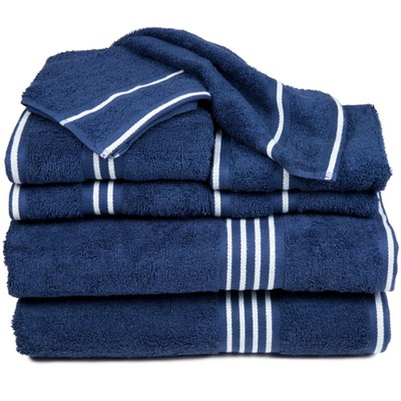 8Pc Striped Bath Towel Set