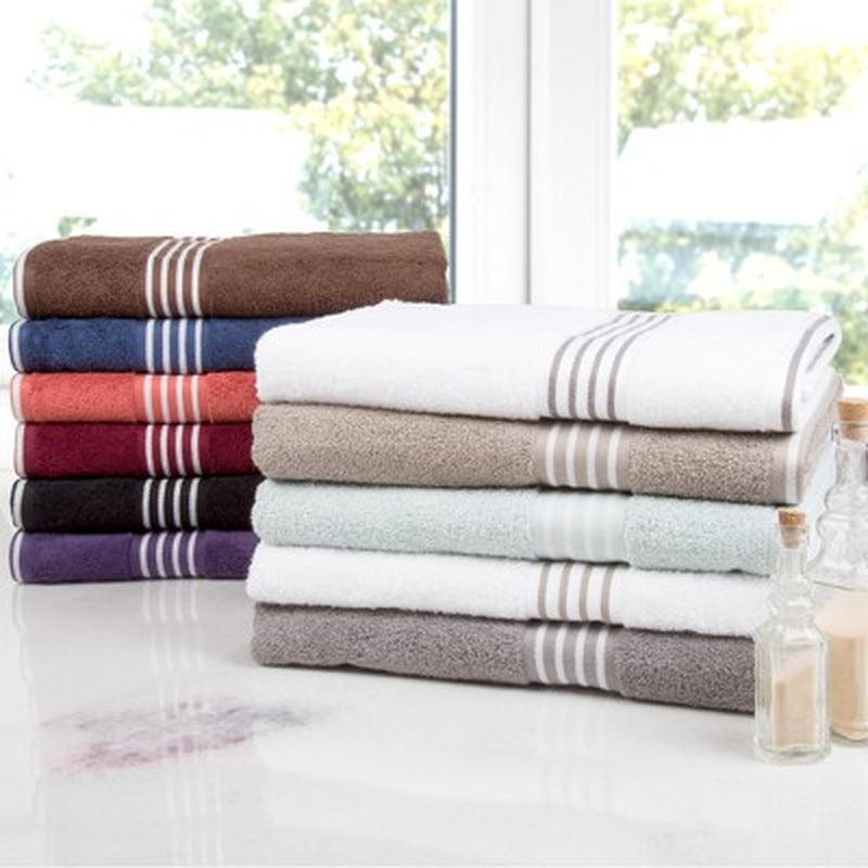 8Pc Striped Bath Towel Set