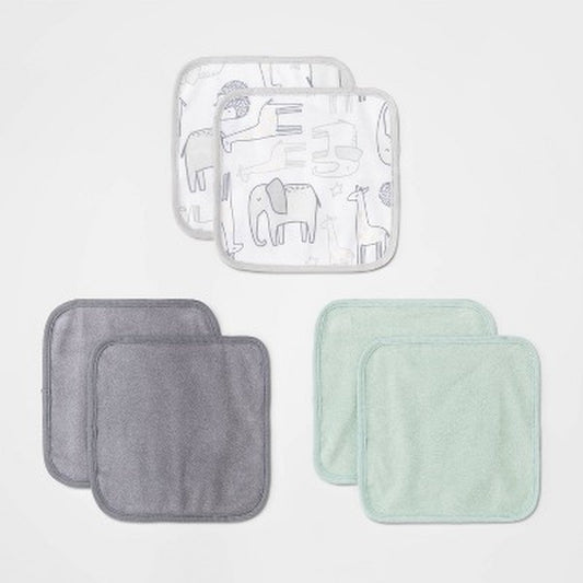 Baby 6Pk 'Little Peanut' Washcloth Set ™ Green